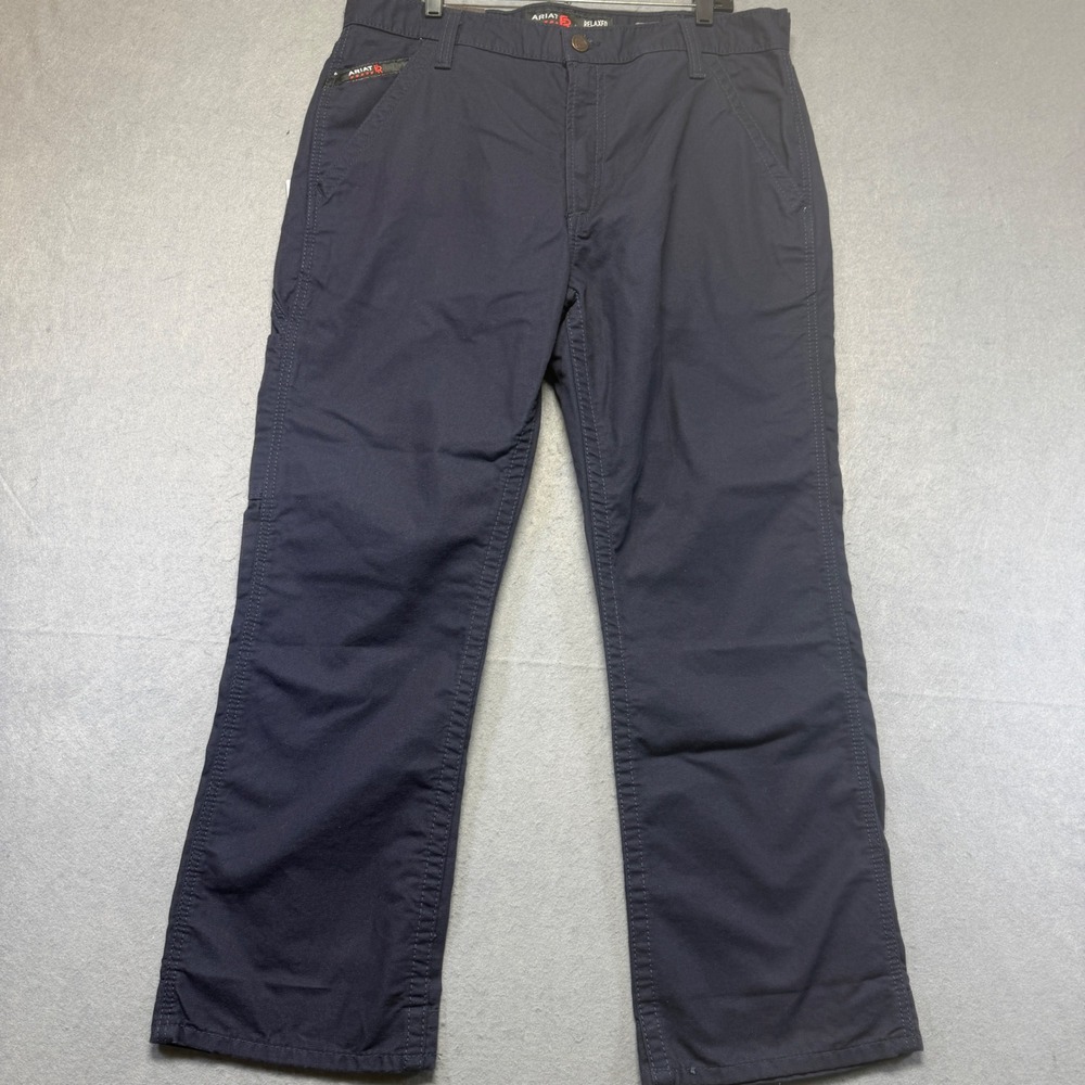 Ariat M4 Relaxed Boot Cut FR Workhorse Pants Navy Blue 36x30 CAT 2 NFPA 2112